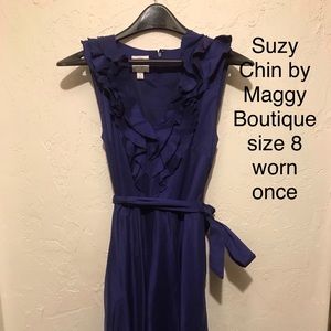 New cobalt blue semi formal dress with pockets